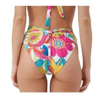 NWT Trina Turk Fontaine Banded High Waist Bikini Swim Bottoms size 6 multi color